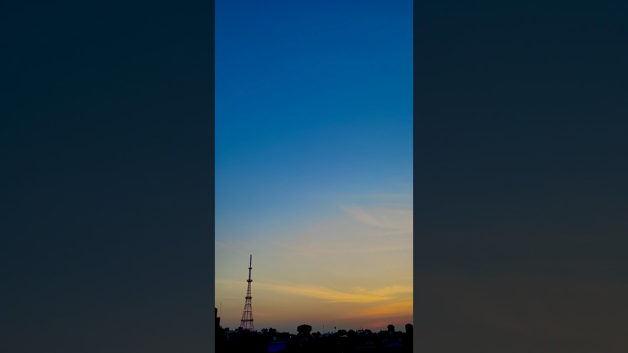 India's Eiffel Tower 😅 with beautiful moon #sky#shortsfeed#vlog#shorts