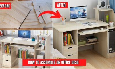 How To Assemble An Office Desk | Unboxing and setup office desk | Home office setup