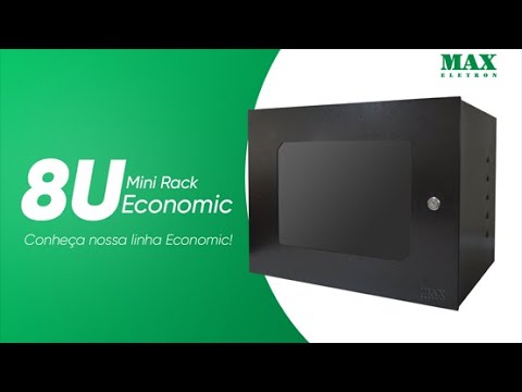 Facilite suas instalações de CFTV com mini Rack 8u Economic - Max Eletron