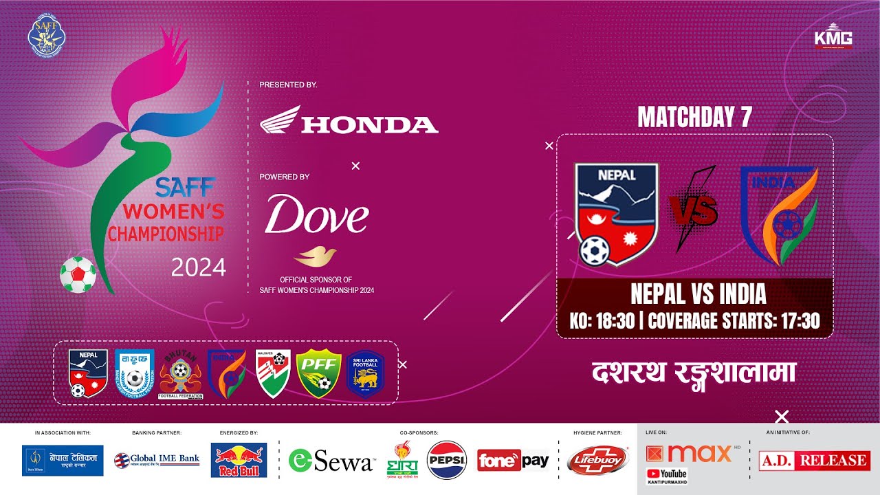 Nepal Vs India | SAFF Women's Championship 2024 | Kartik 11 | Kantipur MAX HD LIVE | Semi- Final