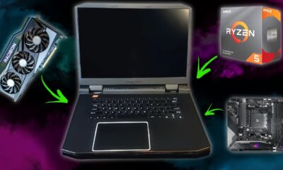 DIY Gaming Laptop (with a Whole DESKTOP PC Stuffed Inside!!)