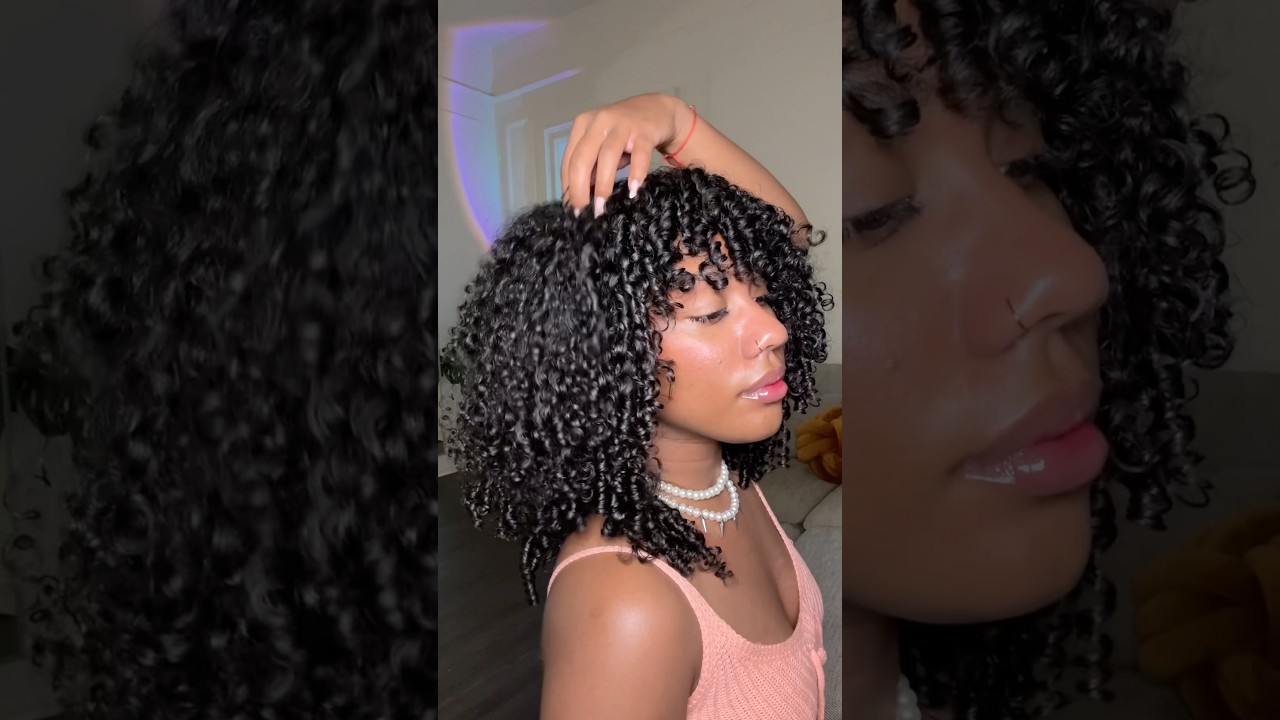 CURLY HAIR ROUTINE 💗 #curlyhair #curls #curlyhairroutine #hiphop