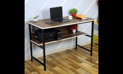 How To Assemble Kawachi Laptop Table Computer Desk and Writing Study Table With Printer Book Shelf