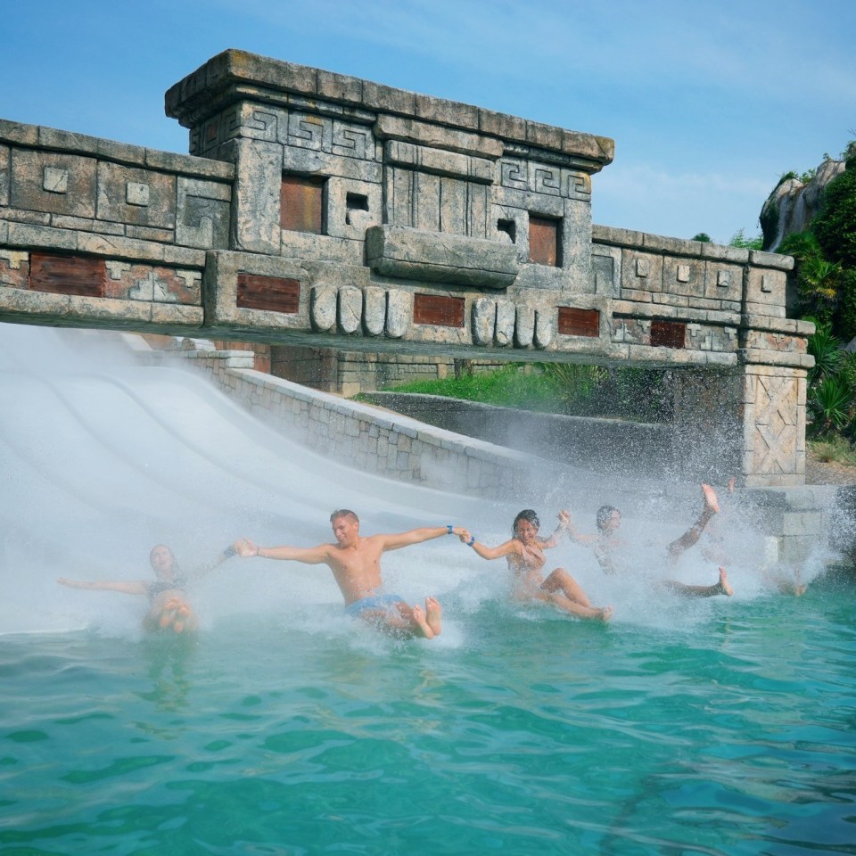 The Italian water park has 27 attractions, including multiple rides and pools