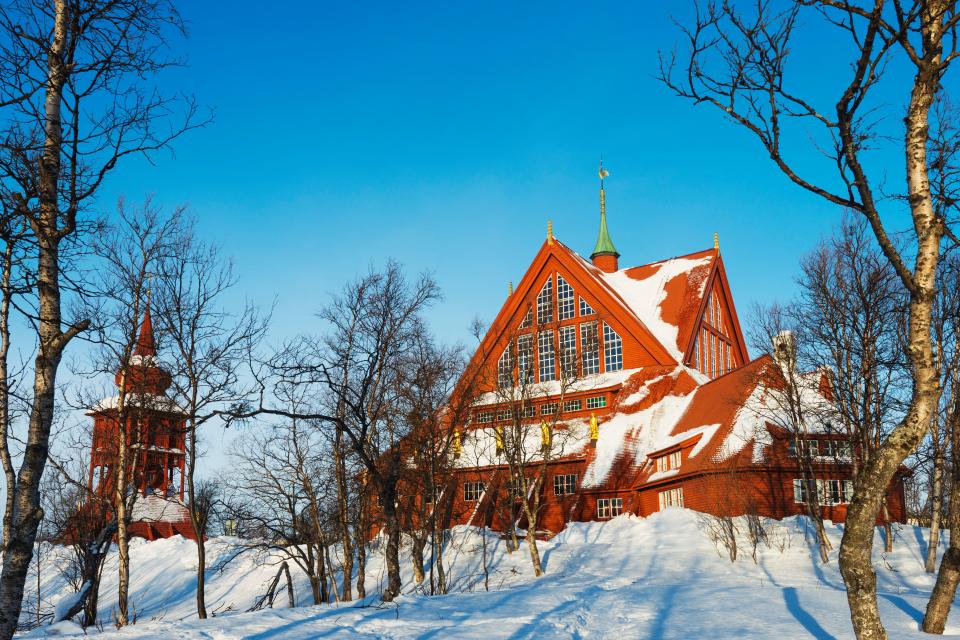 Kiruna Church is one of the most iconic buildings in the town thanks to its red colour