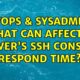 DevOps & SysAdmins: What can affect a server's ssh console respond time?