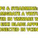 How to migrate a virtual server in vmware when the ESXi blade appears disconected in Vcenter?