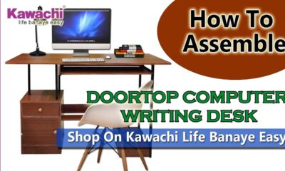 How to Assemble Kawachi Computer Desk Workstation Writing Study Table with 3 Drawers