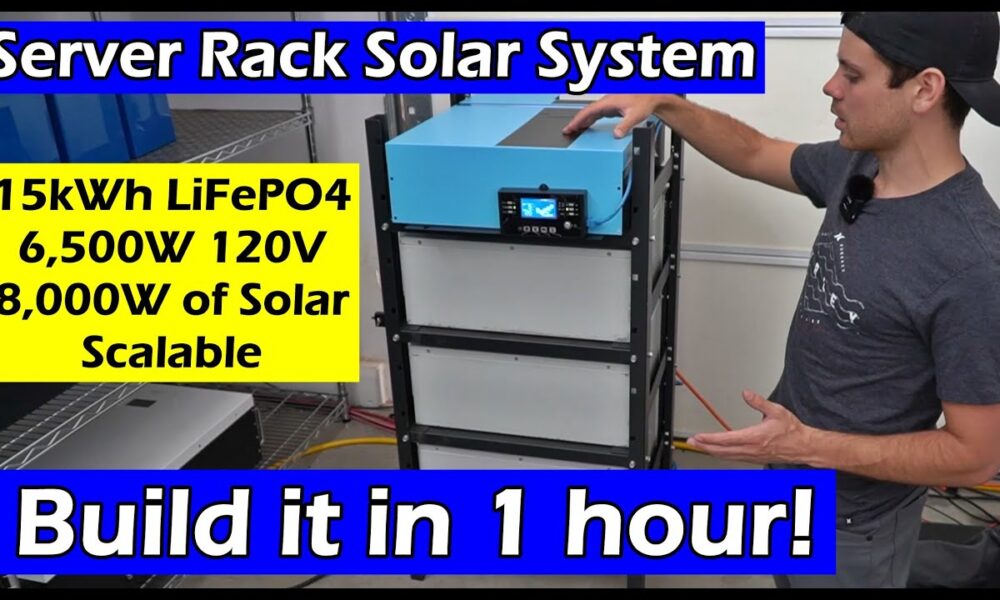 DIY Server Rack Solar Power System: 15kWh LiFePO4 + 8kW Solar + Serviceable + Scalable