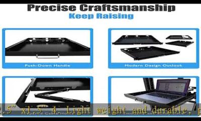 RAISING ELECTRONICS 1U Rack Mount Sliding Keyboard Tray Cantilever for Server Data Network Rack