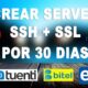 Como crear server SSH SSL por 30 dias