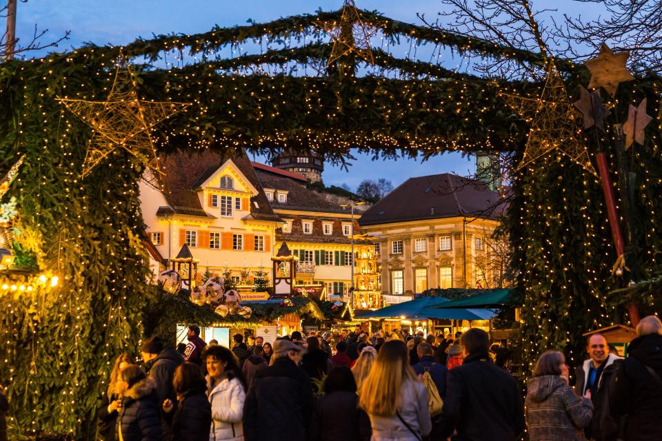 The German Christmas market is home to 280 stalls where craftspeople sell an array of handmade goods