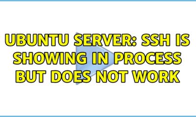 Ubuntu: Ubuntu server: ssh is showing in process but does not work (2 Solutions!!)