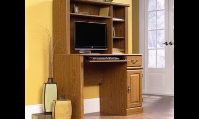 Buy Computer Desk | Sauder Orchard Hills Computer Desk with Hutch, Carolina Oak