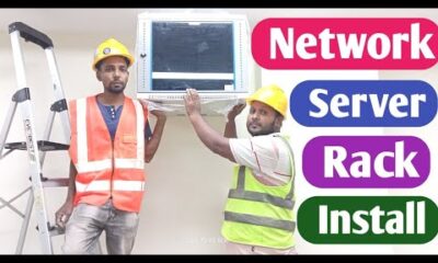 Network Server 9U Rack Wall Mounting install | Network rack cable management @BasicTechMehedi