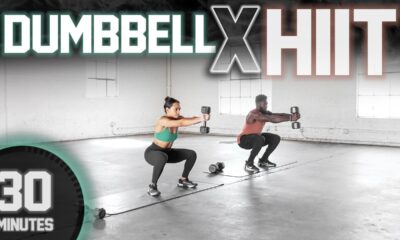 30 Minute FULL BODY Dumbbell HIIT Workout [NO JUMPING/ ADVANCED]