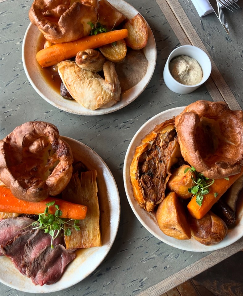 The ground-floor pub serves a range of roast dinner options, with mains from £22