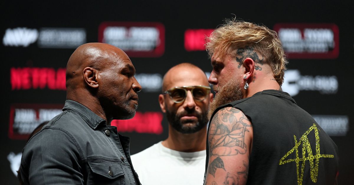 Video: Mike Tyson stoic during faceoff with Jake Paul, vows ‘I’m not going to lose’