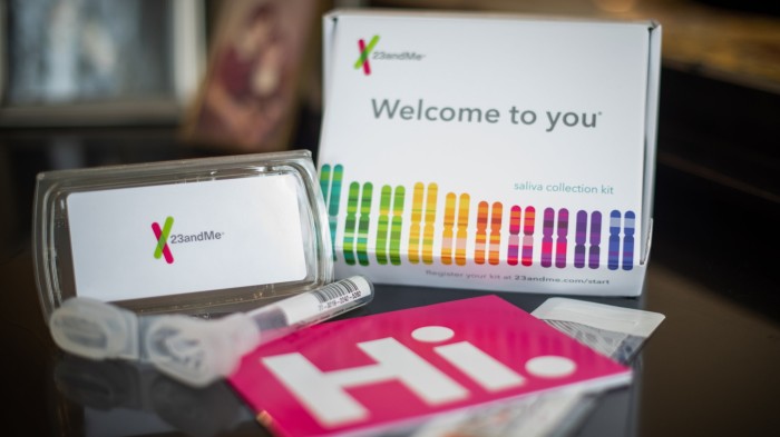 A 23andMe Ancestry and Traits Service DNA kit