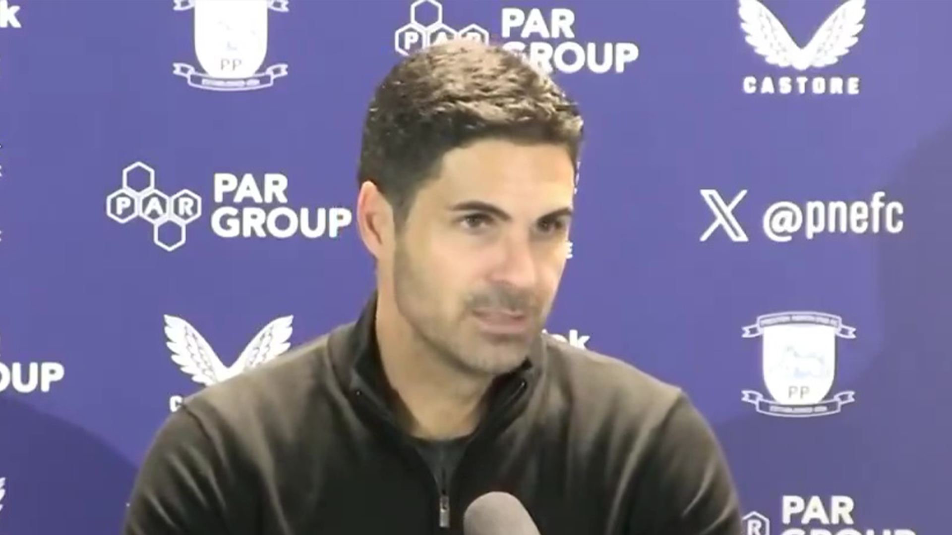 Hilarious moment Mikel Arteta ‘fines’ journalist during press conference as brutal discipline rules apply to everyone