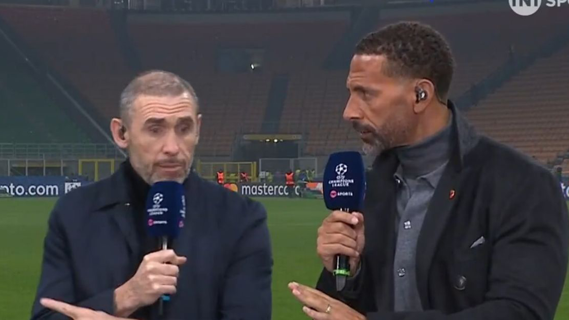 Rio Ferdinand and 'touchy' Martin Keown in awkward exchange live on TV after Arsenal's defeat to Inter Milan