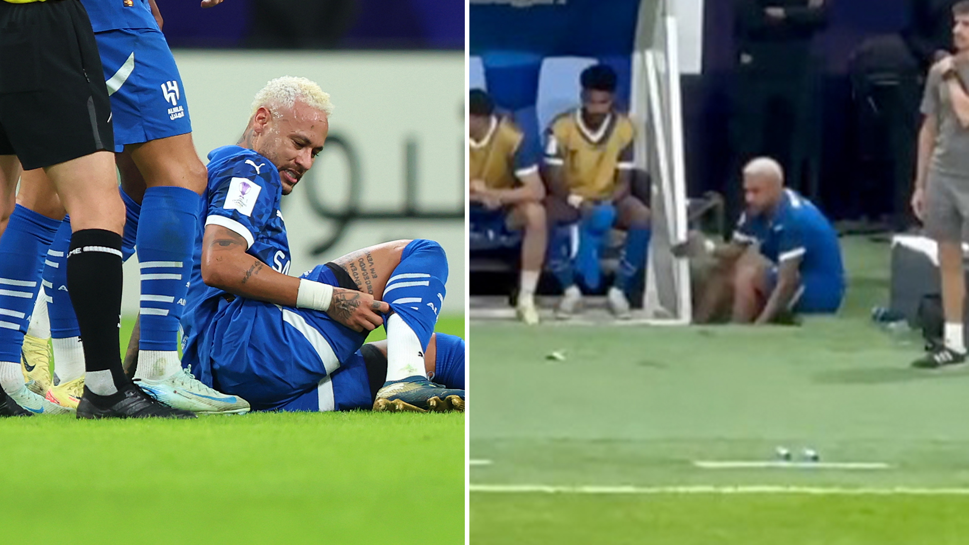 Neymar limps off and fumes on sidelines after lasting just 30 minutes on comeback from horror ACL injury