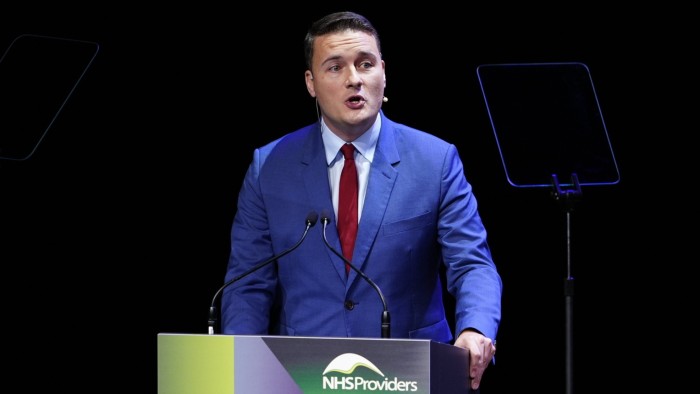 Health Secretary Wes Streeting delivering a keynote speech on the second day of the 2024 NHS Providers conference