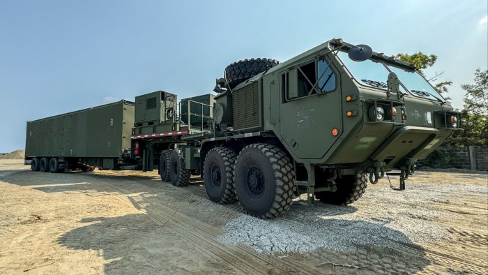 Mid-Range Capability (MRC) launcher from Charlie Battery, 5th Battalion, 3rd Field Artillery Regiment, Long Range Fires Battalion, 1st Multi-Domain Task Force arrives as part of the capability’s first deployment into theater on Northern Luzon, Philippines, on April 8 2024