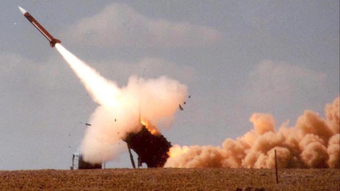 A Patriot missile being fired