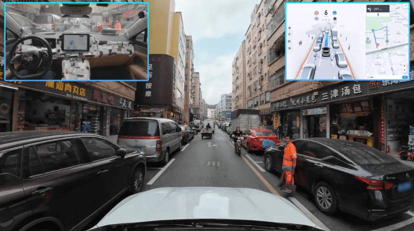 scene from rooftop of self-driving car