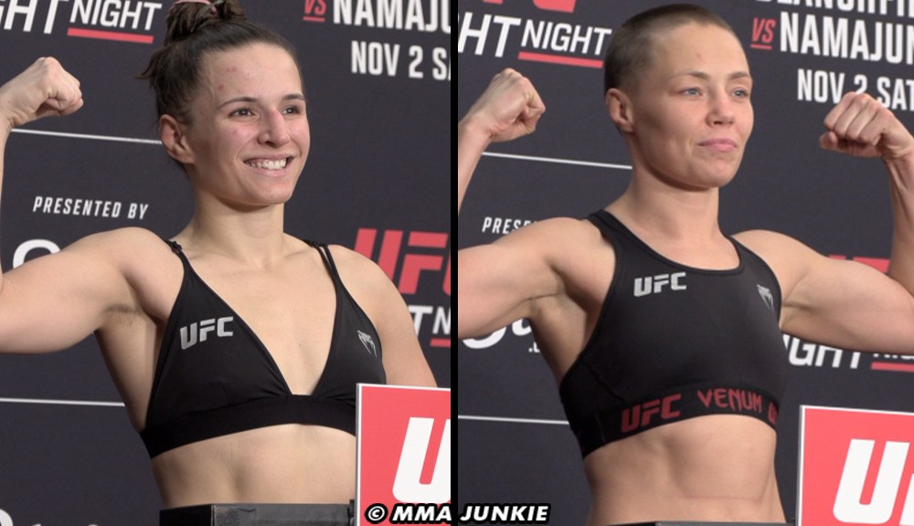 UFC Edmonton weigh-in video: Erin Blanchfield-Rose Namajunas official