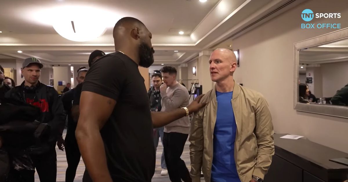 Watch Jon Jones walk out of interview: ‘It’s going to be an Aspinall-fest’