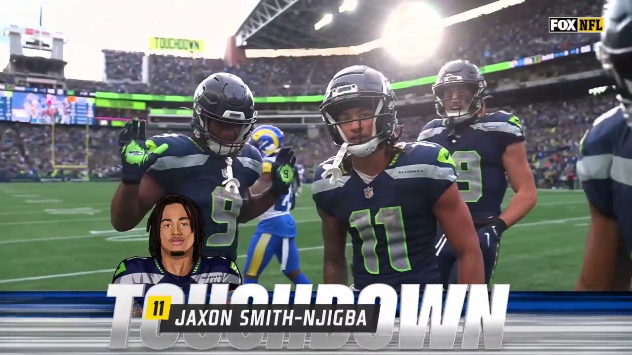 Jaxon Smith-Njigba catches 24-yard touchdown with time expiring in first half to extend Seahawks