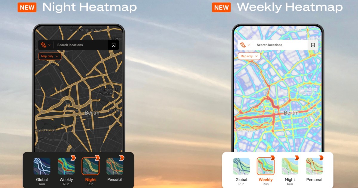 Strava adds Night and Weekly Heatmaps to its fitness app