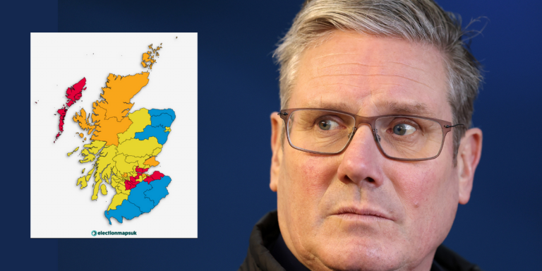 ‘Wipeout!’ Map shows Labour losing 67% of its seats in Scotland as Reform OVERTAKES the Tories