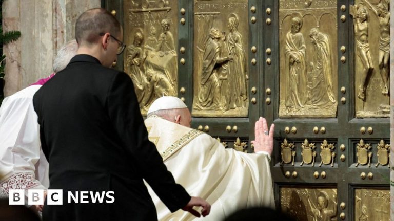 Pope Francis opens Holy Door at St Peter’s Basilica to kick off special jubilee year