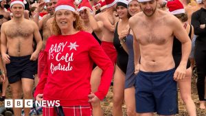 Hundreds run into sea for Boxing Day swim in Cromer and Aldeburgh