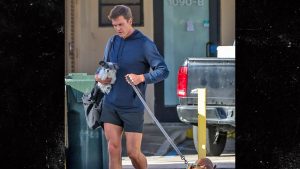 Tom Brady Takes Dogs To Gym For Workout In Miami