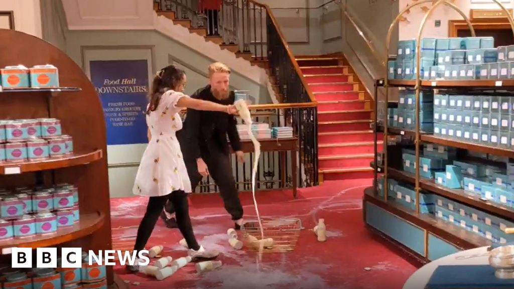 Animal rights activists sentenced for milk spill stunts in London