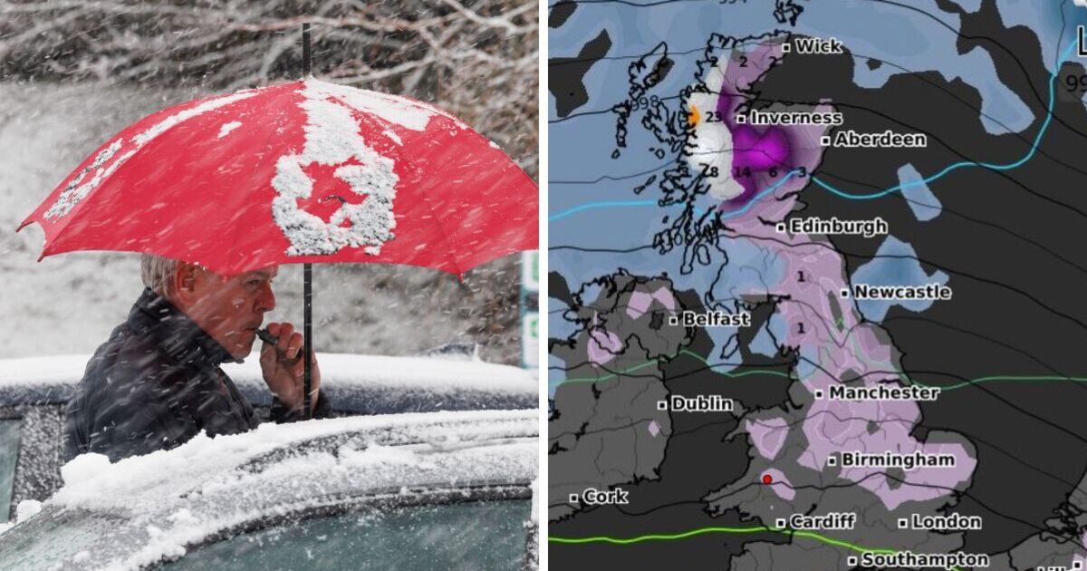 UK snow maps show 10 counties forecast to get white Christmas - full list | Weather | News