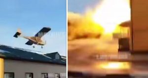 Moment fireball erupts in Russian city after drone attack | World | News