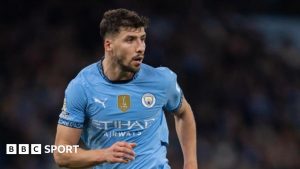 Ruben Dias: Manchester City defender ruled out for 'three or four weeks'