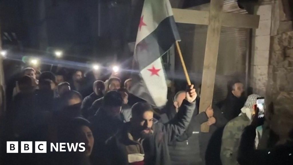 Protest erupt in Syria after Christmas tree set alight