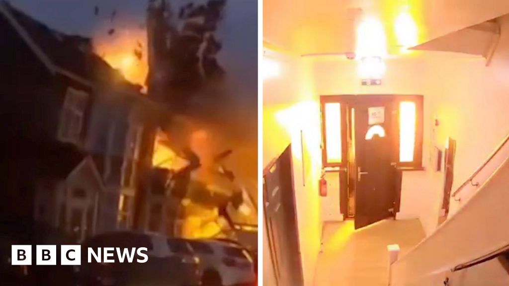 Watch: Moment house explodes in north-east London