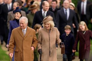 Fans queue overnight at Sandringham to catch glimpse of Charles, Camilla, William and Kate on Christmas Day walk