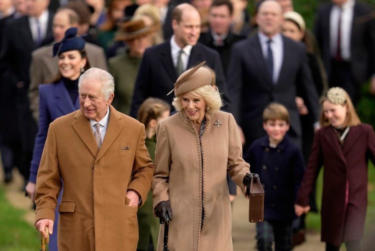 Fans queue overnight at Sandringham to catch glimpse of Charles, Camilla, William and Kate on Christmas Day walk