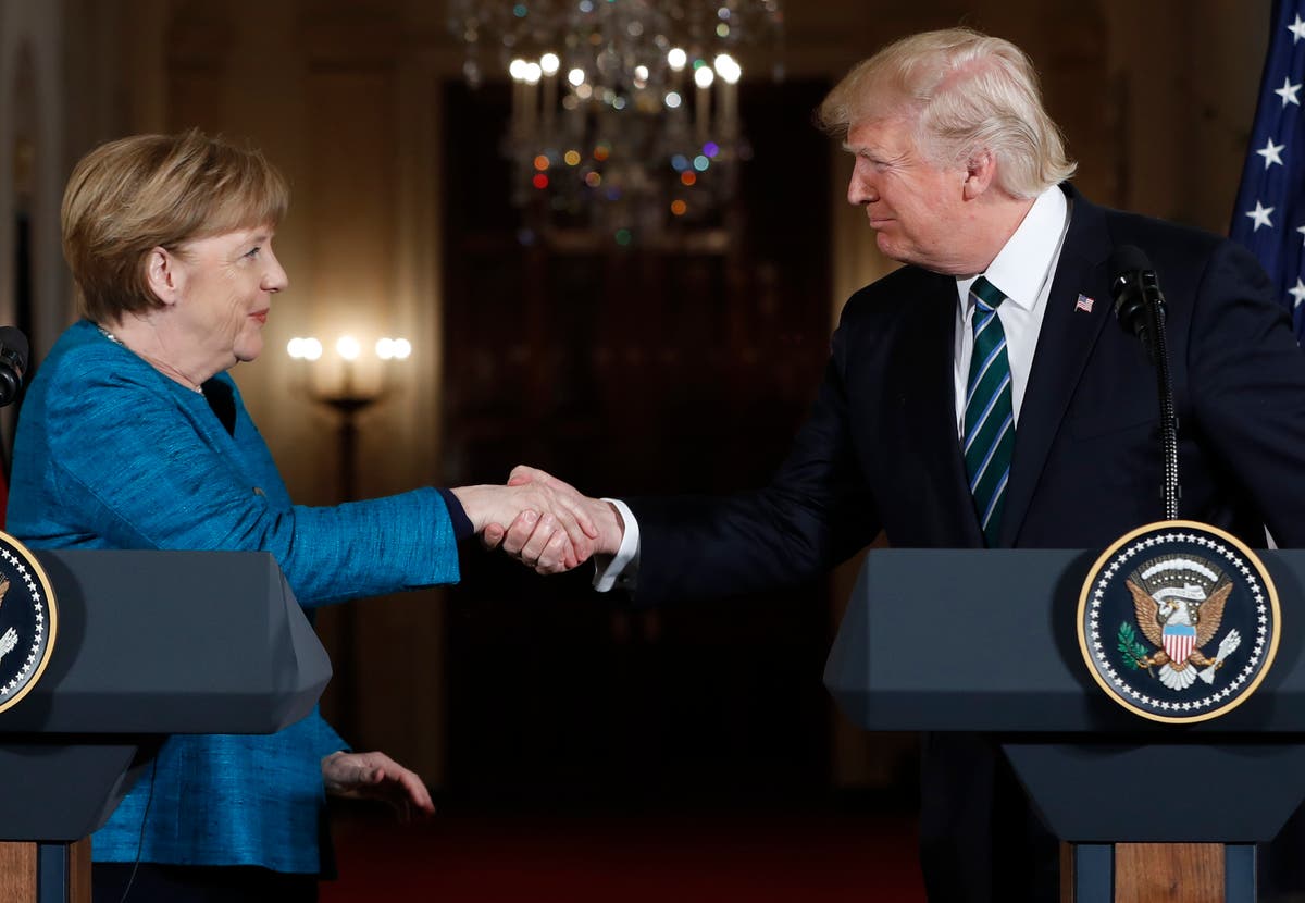 Angela Merkel seeks to calm European nerves over second Trump presidency