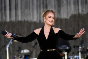 Adele performs on stage as American Express present BST Hyde Park in Hyde Park on July 01, 2022 in London, England.