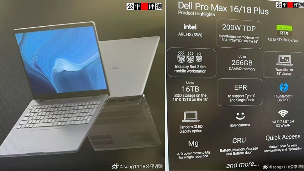 Could this be Dell's fastest laptop ever built? Dell Pro Max 18 Plus set to have 'RTX 5000 class' GPU capabilities and Tandem OLED display