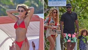 Jason Derulo’s Ex Jena Frumes Wears Red Bikini During Family Beach Day